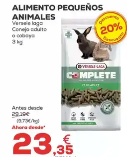 Kiwoko VERSELE LAGA Alimento pequeños animales conejo adulto o cobaya oferta