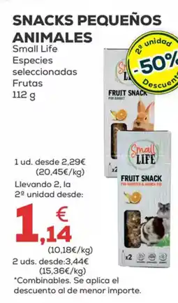 Kiwoko SMALL LIFE Snacks pequeños animales especies seleccionadas frutas oferta