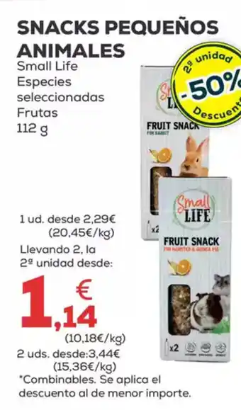 Kiwoko SMALL LIFE Snacks pequeños animales especies seleccionadas frutas oferta