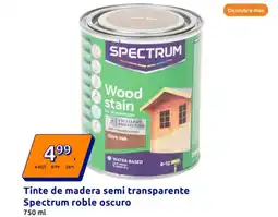 Action SPECTRUM Tinte de madera semi transparente roble oscuro oferta