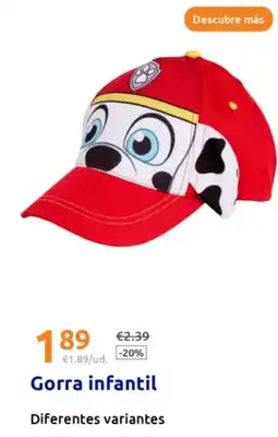 Action Gorra infantil oferta