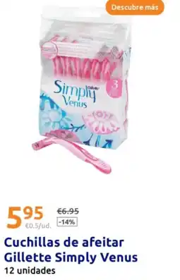 Action Cuchillas de afeitar Gillette Simply Venus oferta