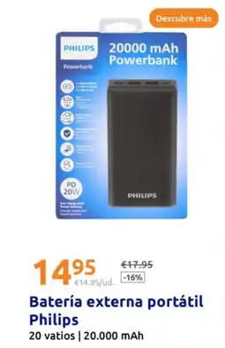 Action PHILIPS Batería externa portátil oferta