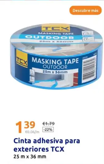 Action TCX Cinta adhesiva para exteriores 25 m x 36 mm oferta