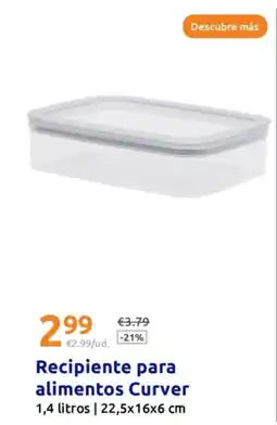 Action Recipiente para alimentos Curver oferta