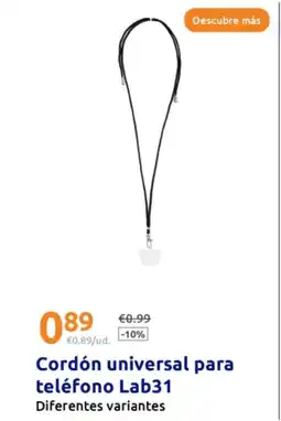 Action Cordón universal para teléfono Lab31 oferta