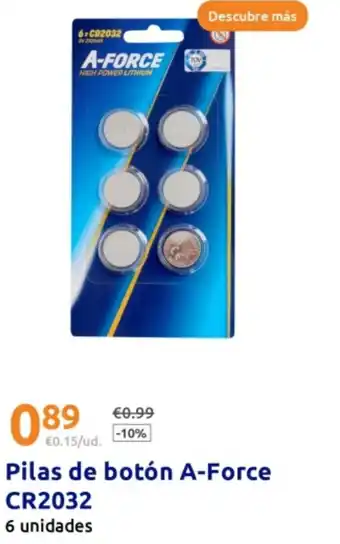 Action A-FORCE Pilas de boton CR2032 oferta
