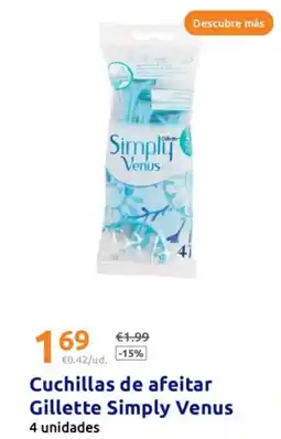Action Cuchillas de afeitar Gillette Simply Venus oferta