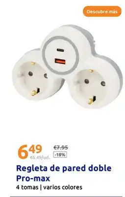 Action Regleta de pared doble Pro-max oferta