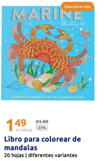 Action Libro para colorear de mandalas oferta