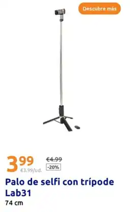 Action Palo de selfi con trípode Lab31 74 cm oferta