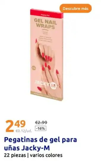 Action JACKY M Pegatinas de gel para uñas oferta