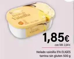 Cash Ifa IFA ELIGES Helado vainilla tarrina sin gluten oferta
