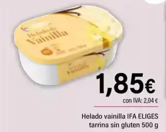 Cash Ifa IFA ELIGES Helado vainilla tarrina sin gluten oferta