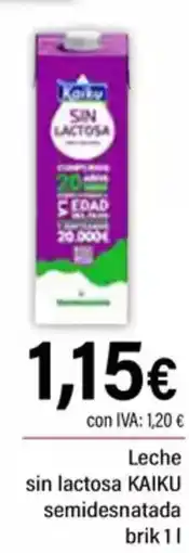 Cash Ifa KAIKU Leche sin lactosa semidesnatada oferta