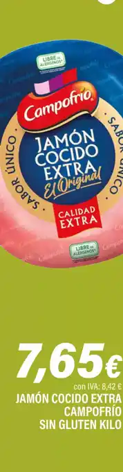 Cash Ifa CAMPOFRÍO Jamón cocido extra sin gluten oferta