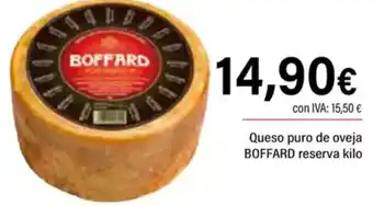 Cash Ifa BOFFARD Queso puro de oveja reserva oferta