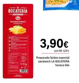 Cash Ifa LA BOCATERÍA Preparado lácteo especial sandwich horeca oferta
