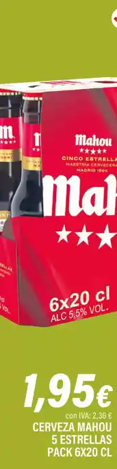 Cash Ifa MAHOU Cerveza 5 estrellas oferta