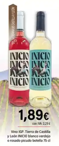 Cash Ifa INICIO Vino IGP. Tierra de Castilla y León blanco verdejo o rosado picudo oferta