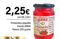 Cash Ifa ANDA Pimientos piquillo trozos frasco oferta