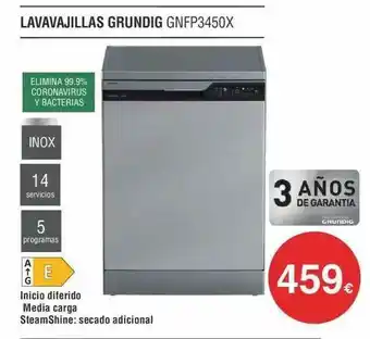 Milar Lavavajillas Grundig Gnfp3450x oferta