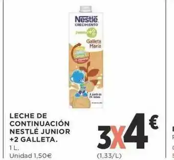 Supercor Leche De Continuación Nestlé Junior + 2 Galleta oferta