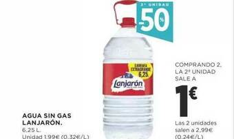 Supercor 2a Unidad -50% Agua Sin Gas Lanjarón oferta