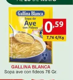 Supermercados Extremadura GALLINA BLANCA Sopa ave con fideos oferta