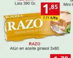 Supermercados Extremadura RAZO Atún en aceite girasol oferta