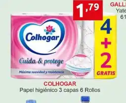 Supermercados Extremadura COLHOGAR Papel higiénico 3 capas 6 Rollos oferta