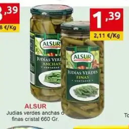 Supermercados Extremadura ALSUR Judias verdes anchas o finas cristal oferta