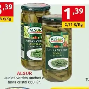Supermercados Extremadura ALSUR Judias verdes anchas o finas cristal oferta