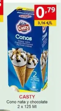 Supermercados Extremadura CASTY Cono nata y chocolate oferta
