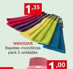 Supermercados Extremadura MIHOGAR Bayetas microfibras pack 5 unidades oferta
