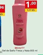 Supermercados Extremadura BEAUTY Gel de Baño Fresa y Nata oferta