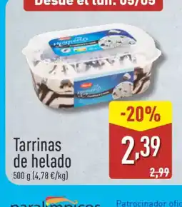 ALDI Tarrinas de helado oferta