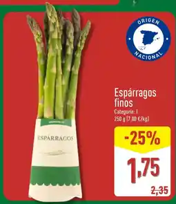 ALDI Espárragos finos oferta