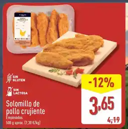 ALDI Solomillo de pollo crujiente oferta