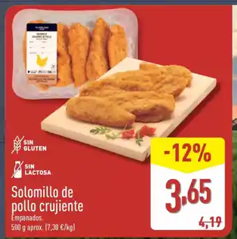 ALDI Solomillo de pollo crujiente oferta