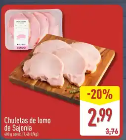 ALDI Chuletas de lomo de Sajonia oferta
