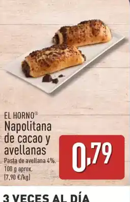 ALDI EL HORNO Napolitana de cacao y avellanas oferta