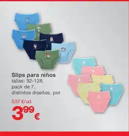 KIK Slips para niños oferta