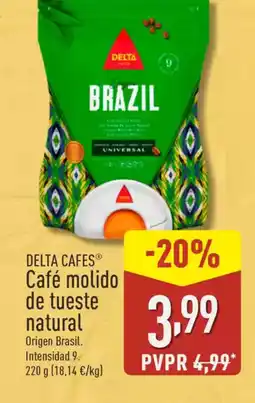 ALDI DELTA CAFES Café molido de tueste natural oferta