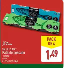 ALDI SAL DE PLATA Paté de pescado oferta
