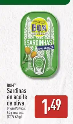 ALDI BOM Sardinas en aceite de oliva oferta