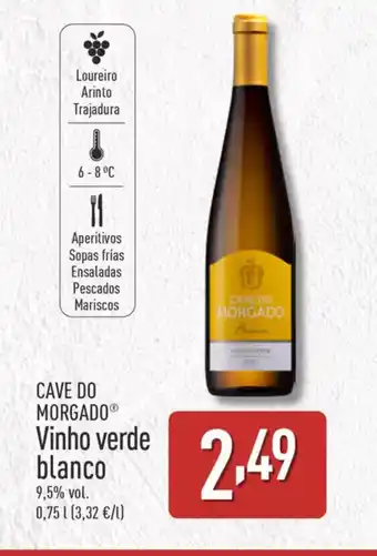 ALDI CAVE DO MORGADO Vinho verde blanco oferta