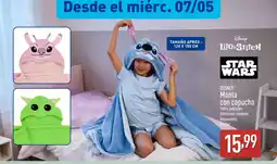 ALDI DISNEY Manta con capucha oferta