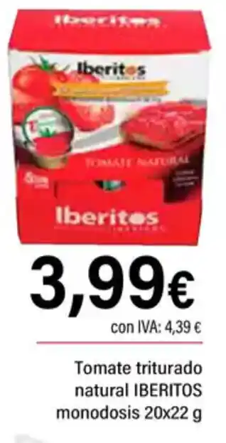 Cash Ifa IBERITOS Tomate triturado natural monodosis oferta