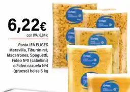 Cash Ifa IFA ELIGES Pasta Maravilla, Tiburón nº1, Macarrones, Spaguetti, Fideo Nº0 (cabellini) o Fideo cazuela Nº4 (grueso) oferta